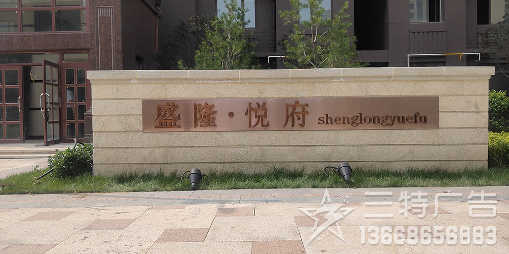 盛隆悦府景观字景墙 轮播图1