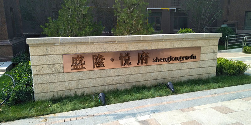 盛隆悦府景墙字